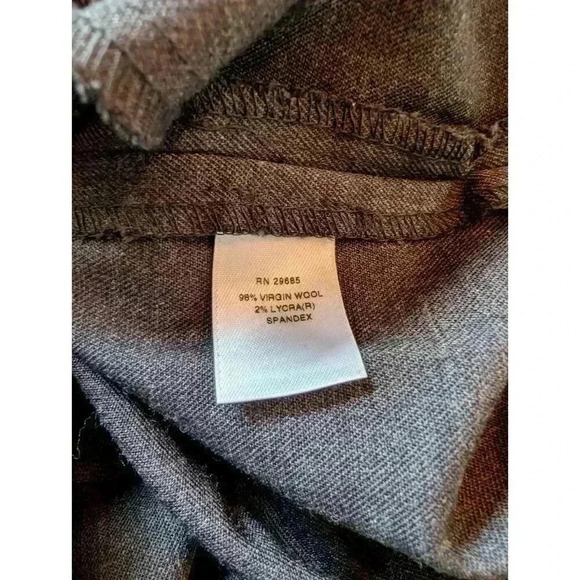 Pendleton Charcoal Gray Virgin Wool Trousers Pants Women 10 High Rise Pleated - Picture 7 of 9